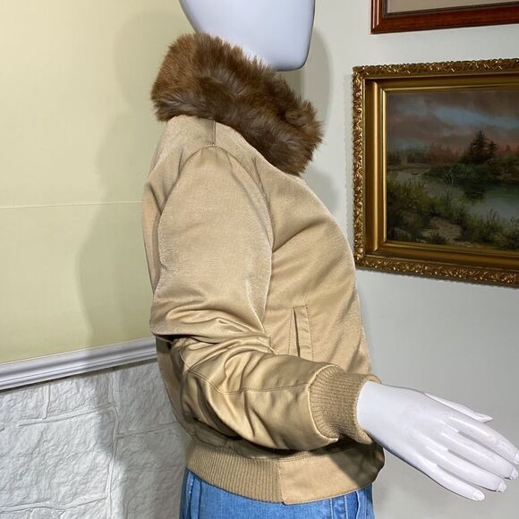 Gianfranco Ferre Aviator Bomber Jacket Removable Faux Fur Collar - Picture 3 of 14